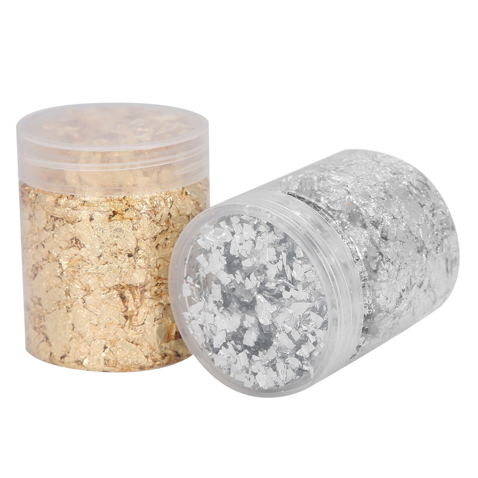 Nail Art Shiny Gold Foil DIY Gold Flakes Glitter Decoration 5g X 2 Bottles