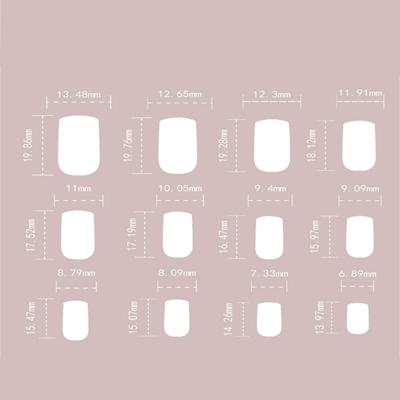 24 Pieces Luxurious Press on Nail Short Square False Nail with 3D Bows Designs