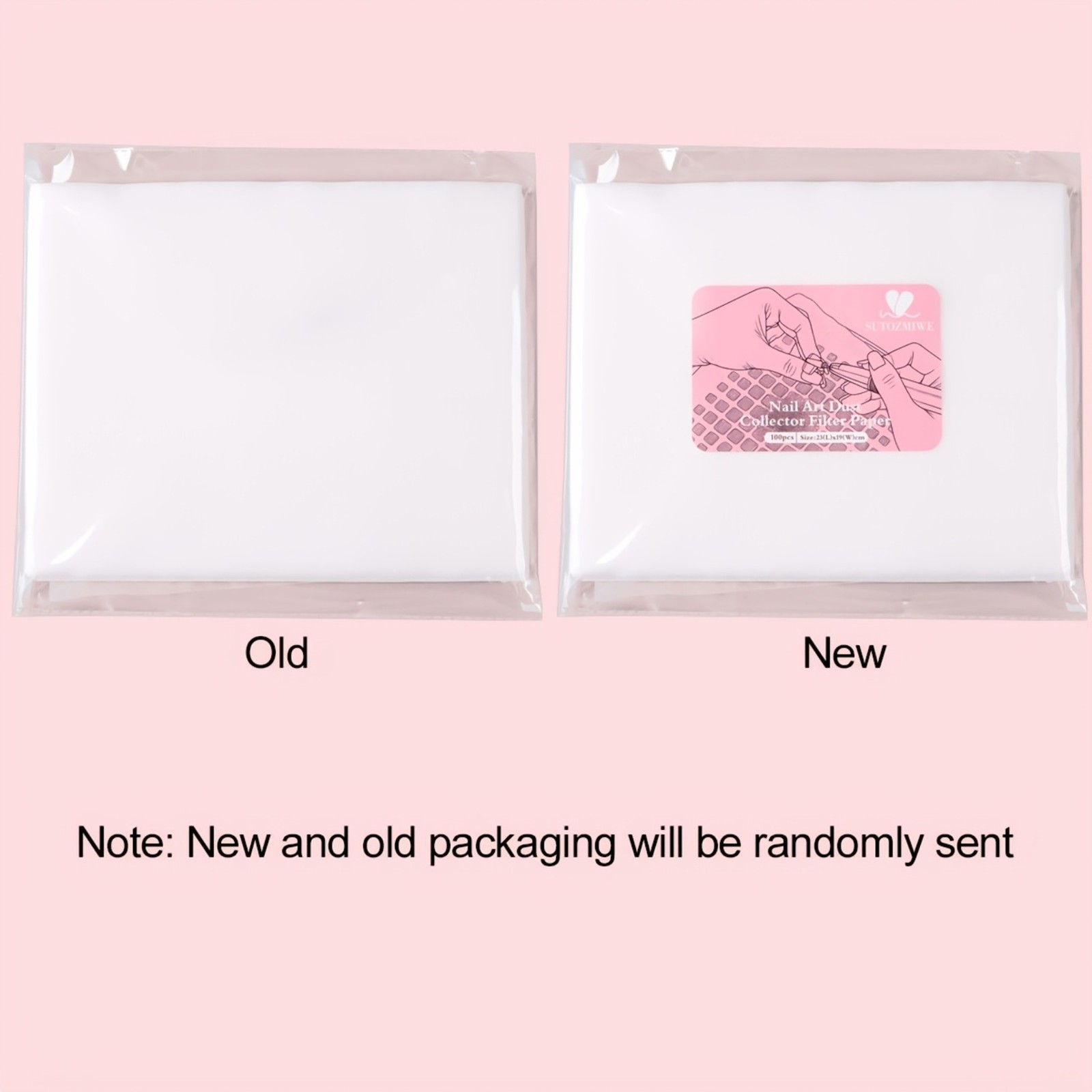 100pcs Pack Disposable PP Nail Dust Collector Filter Paper for Home Salon Nail