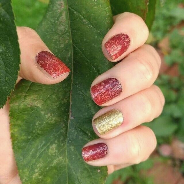 Jamberry Nail Wrap ~ FULL or HALF SHEET ~ AUTUMN ROMANCE Rare Valentine Ombre