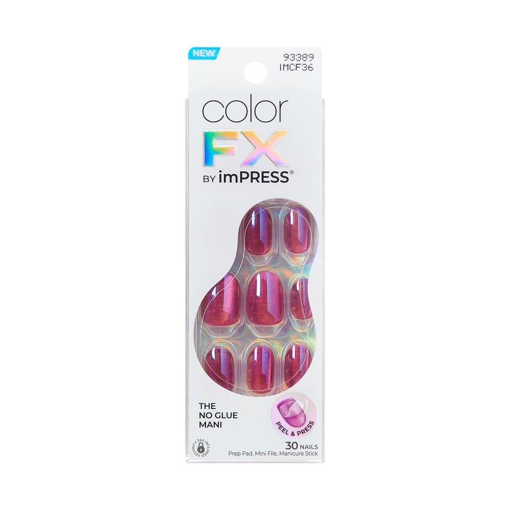 Pink Short Oval Press on Nails 30 Count Fake False Nails Glue on Nails Color FX