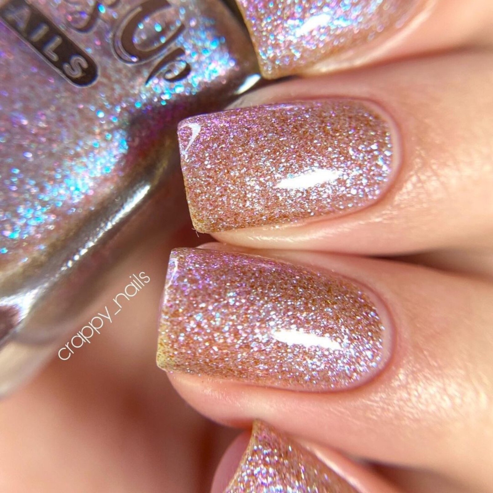 Crystal Nail Polish (Purple Base Blue to Pink Duochrome Shimmer) for Nail Art