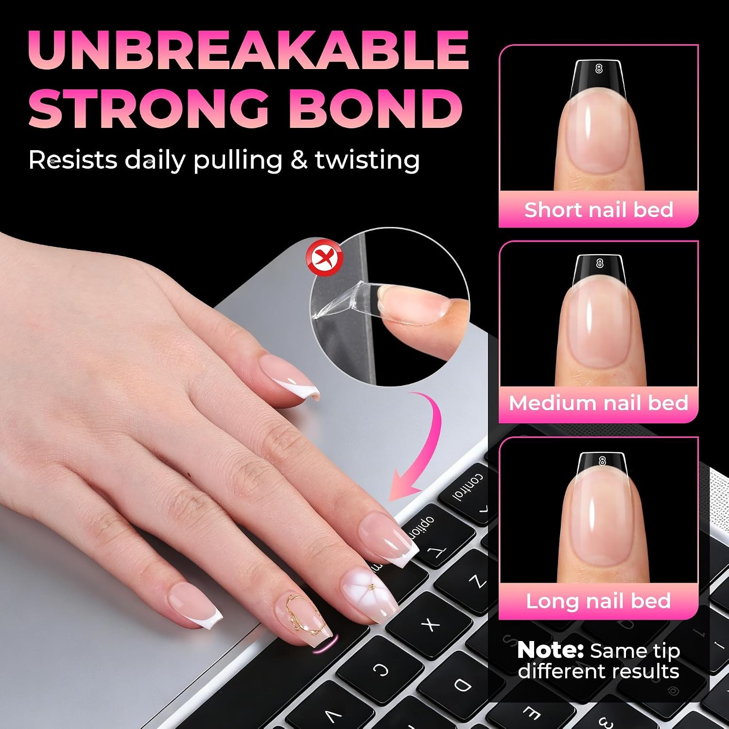 Short Coffin Nails Tips: 510Pcs Soft Gel Nail Tips Coffin Acrylic Full Cover Sho