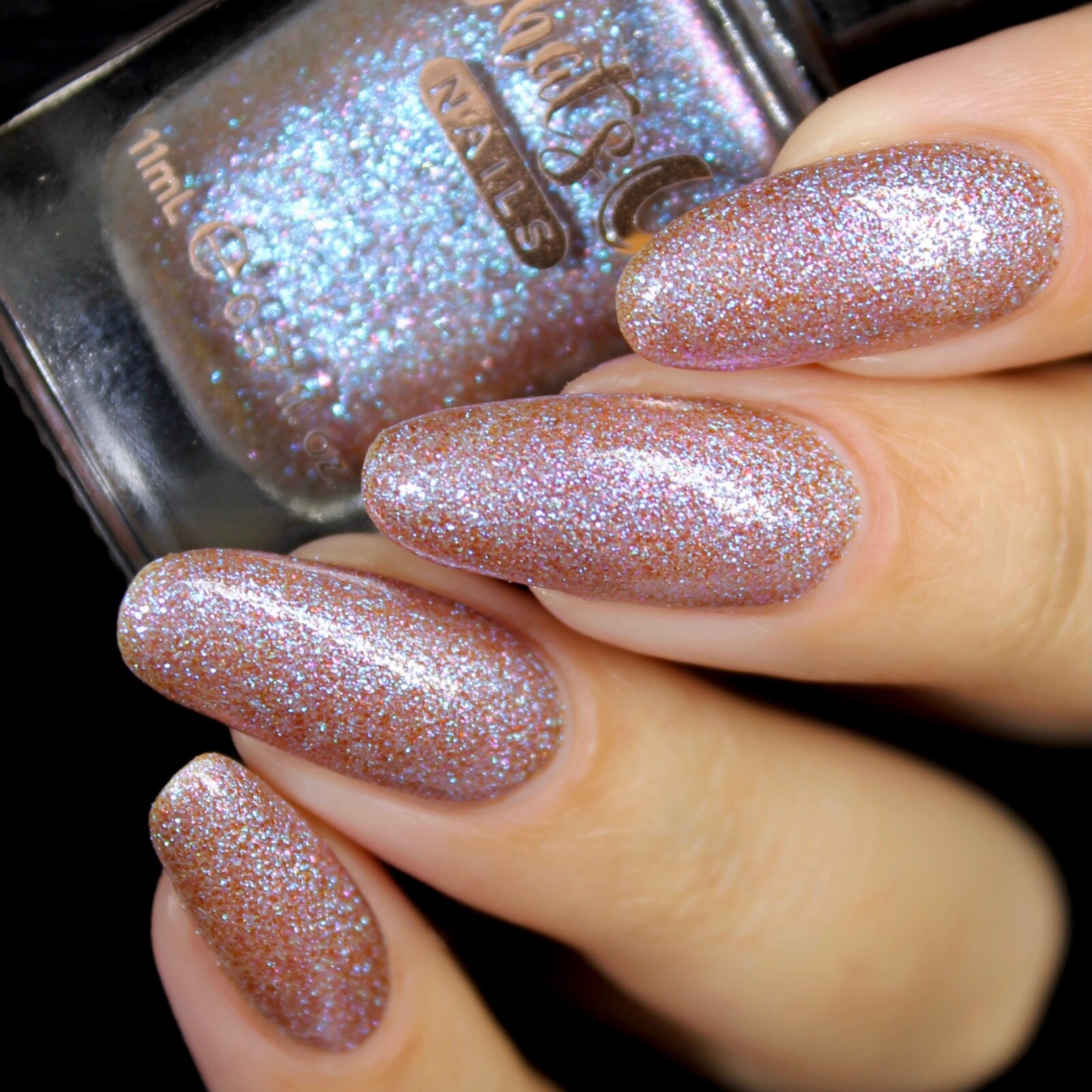 Crystal Nail Polish (Purple Base Blue to Pink Duochrome Shimmer) for Nail Art