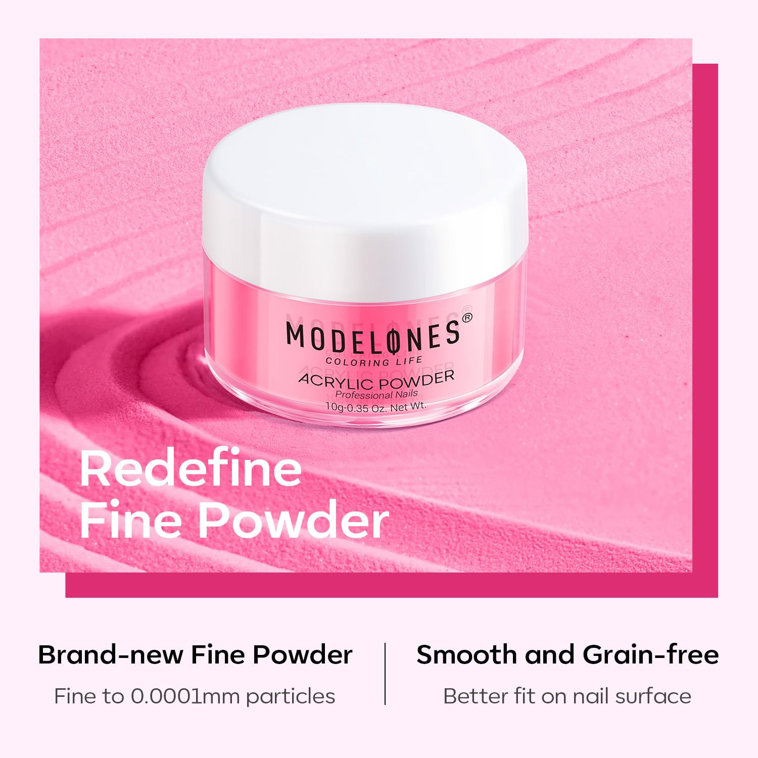 Pink Acrylic Powder 6 Colors Acrylic Nail Powder Kit Neon Glitter Summer Acrylic