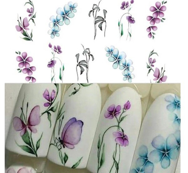 Tulip Nail Art Wate Decals DIY Nail (Group 1)