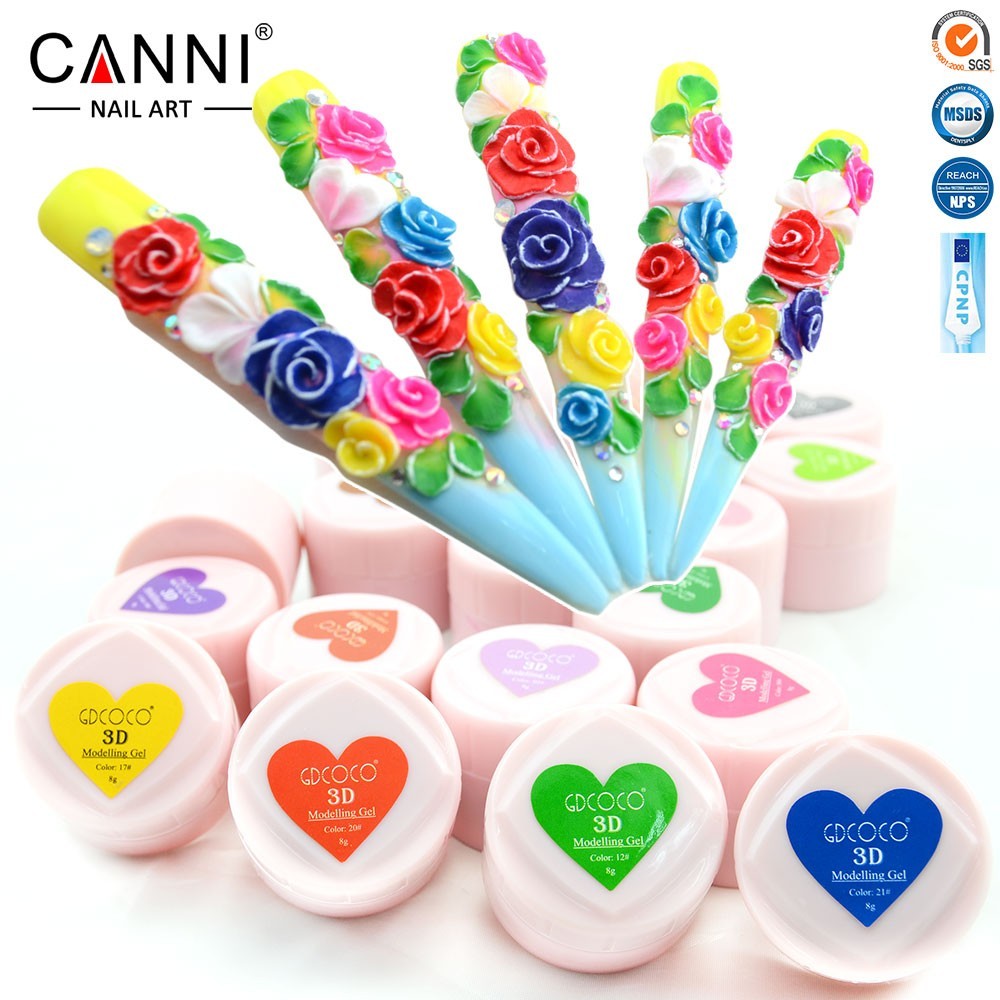 CANNI 3D 4D Modelling Sculpture Gel Nail Art Creative Manicure Decoration UV LED