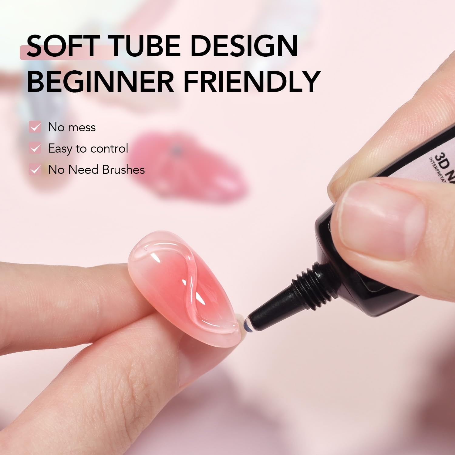 GAOY 3D Nail Gel, 15g Clear Sculpting Gel for Carving, Molding and Painting Nail