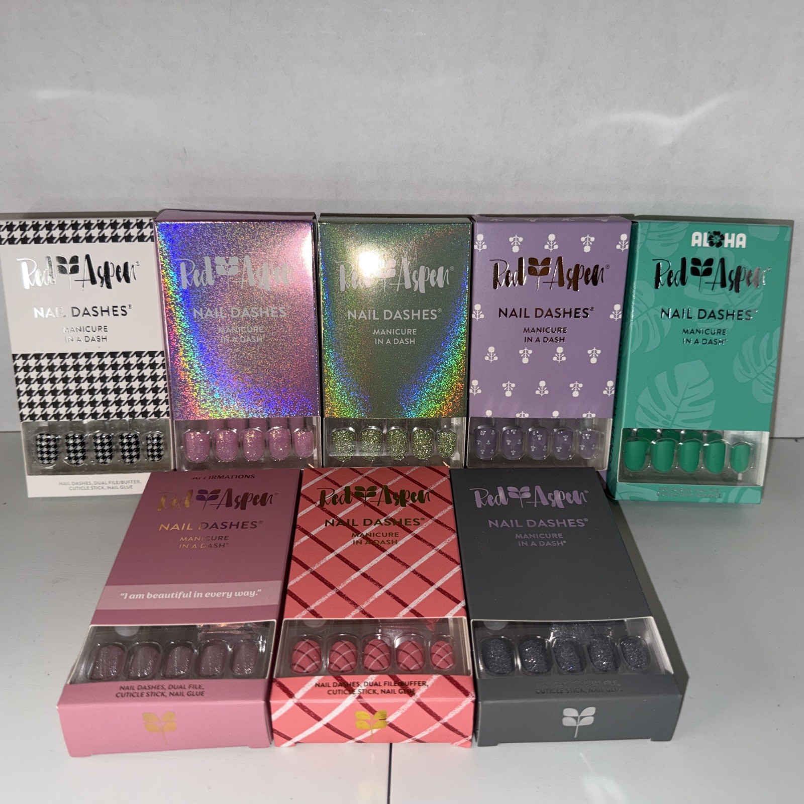 Lot of 8 Red Aspen Nail Sets NEW All Different Great Variety!! Lot 1