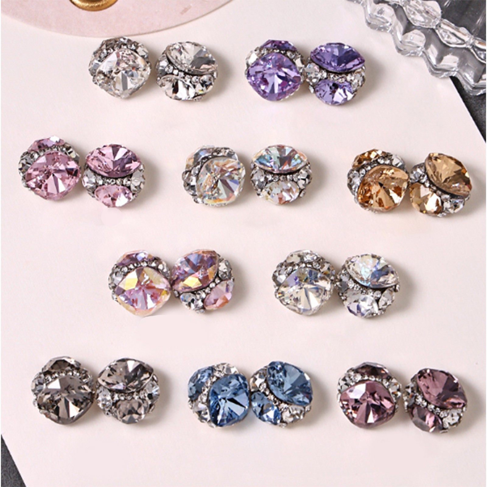 10Pcs Nail Art Rhinestones Manicure Nail Decorations Dazzling Rhinestones