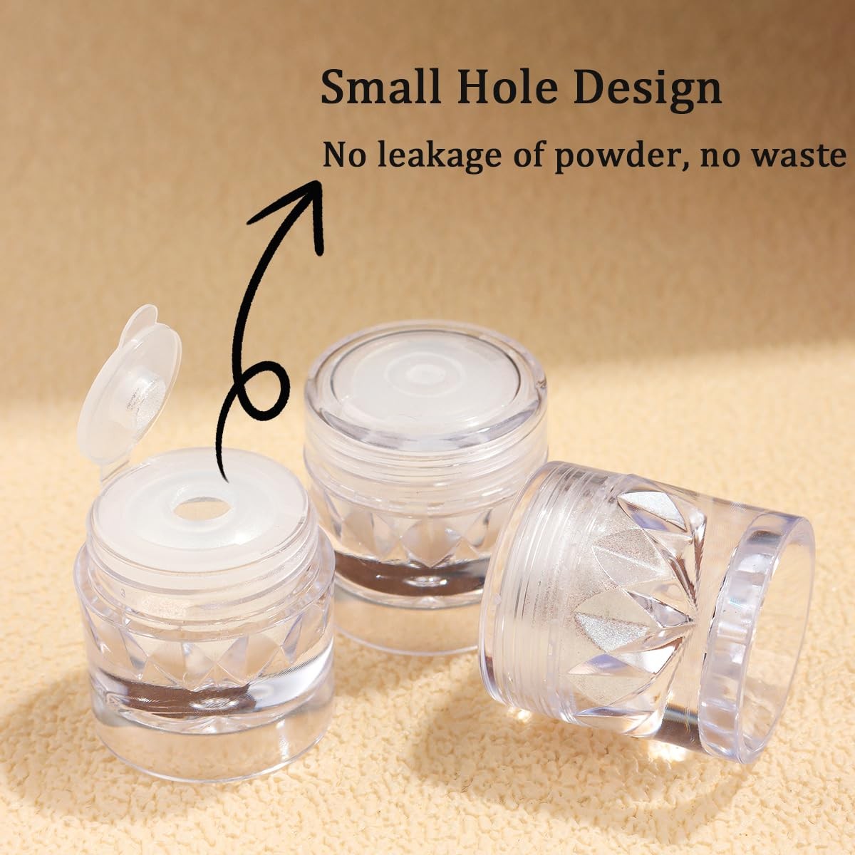 3Pcs Moonlight White Pearl Chrome Nail Powder Super Glossy Clear Mirror Effect