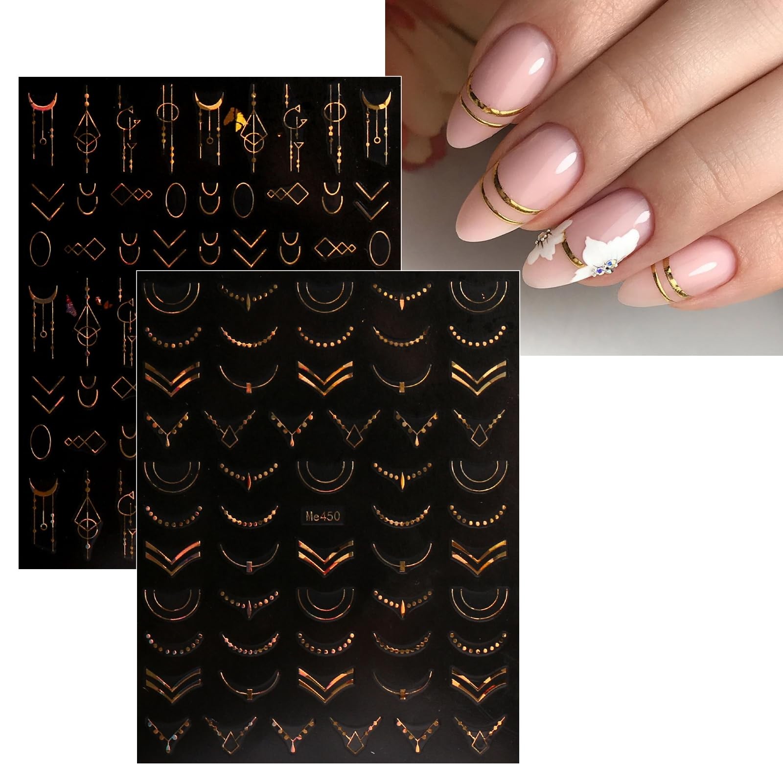12 Sheets Flower Nail Art Stickers Decals Self-Adhesive Pegatinas Uñas Spring…