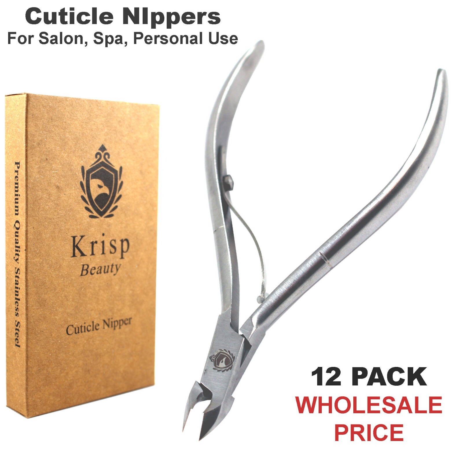 PROFESSIONAL HIGH QUALITY STAINLESS STEEL CUTICLE NAIL NIPPER CUTTER TRIMMER 12X