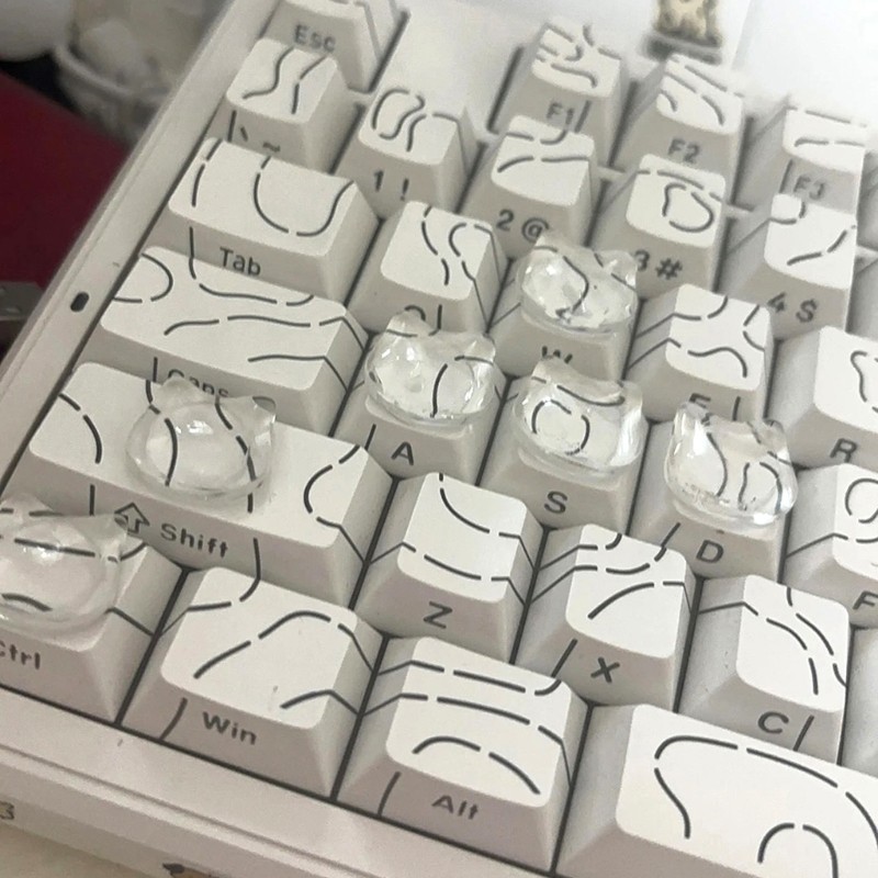 20pcs Fashionable Nail Friendly Keyboard Accessories Quick Attach On Fit for