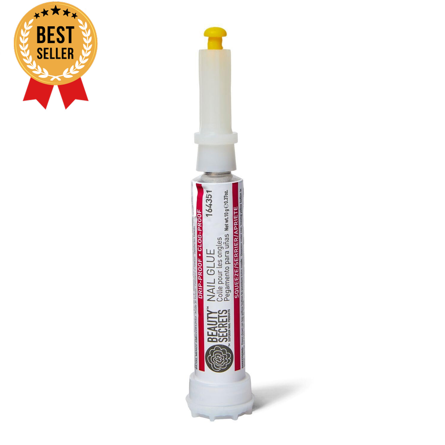 Drip & Clog Proof Nail Glue with Zebra Cushion Nail File 180/100 Grit