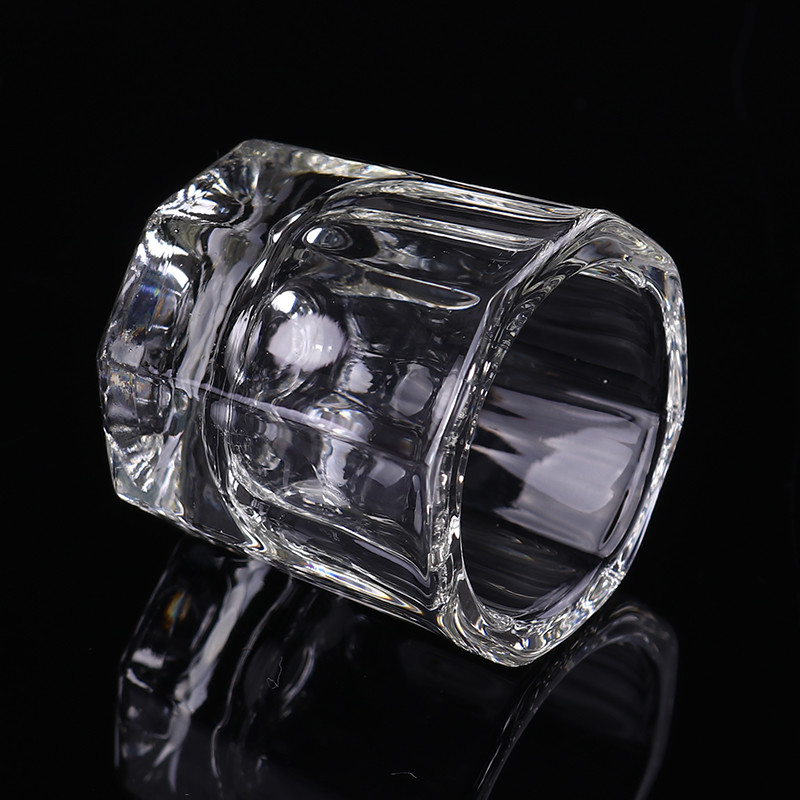 Glass Crystal Bowl Cup Dappen Dish Arcylic Nail Art Liquid Powder Container