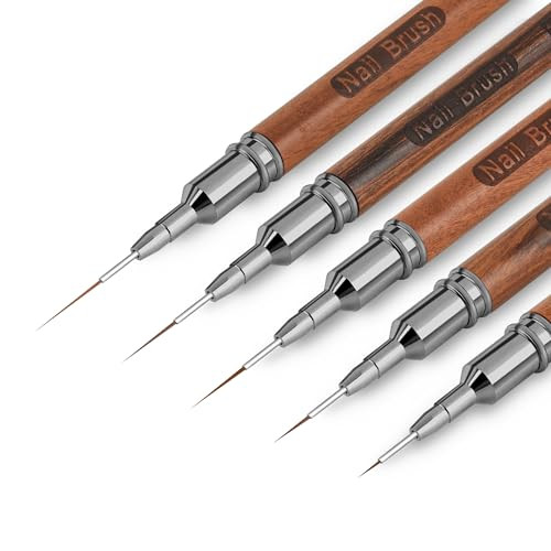 Nail art brushes, 5Pcs Nail Art Liner Brushes, Painting Art Design Brush Set