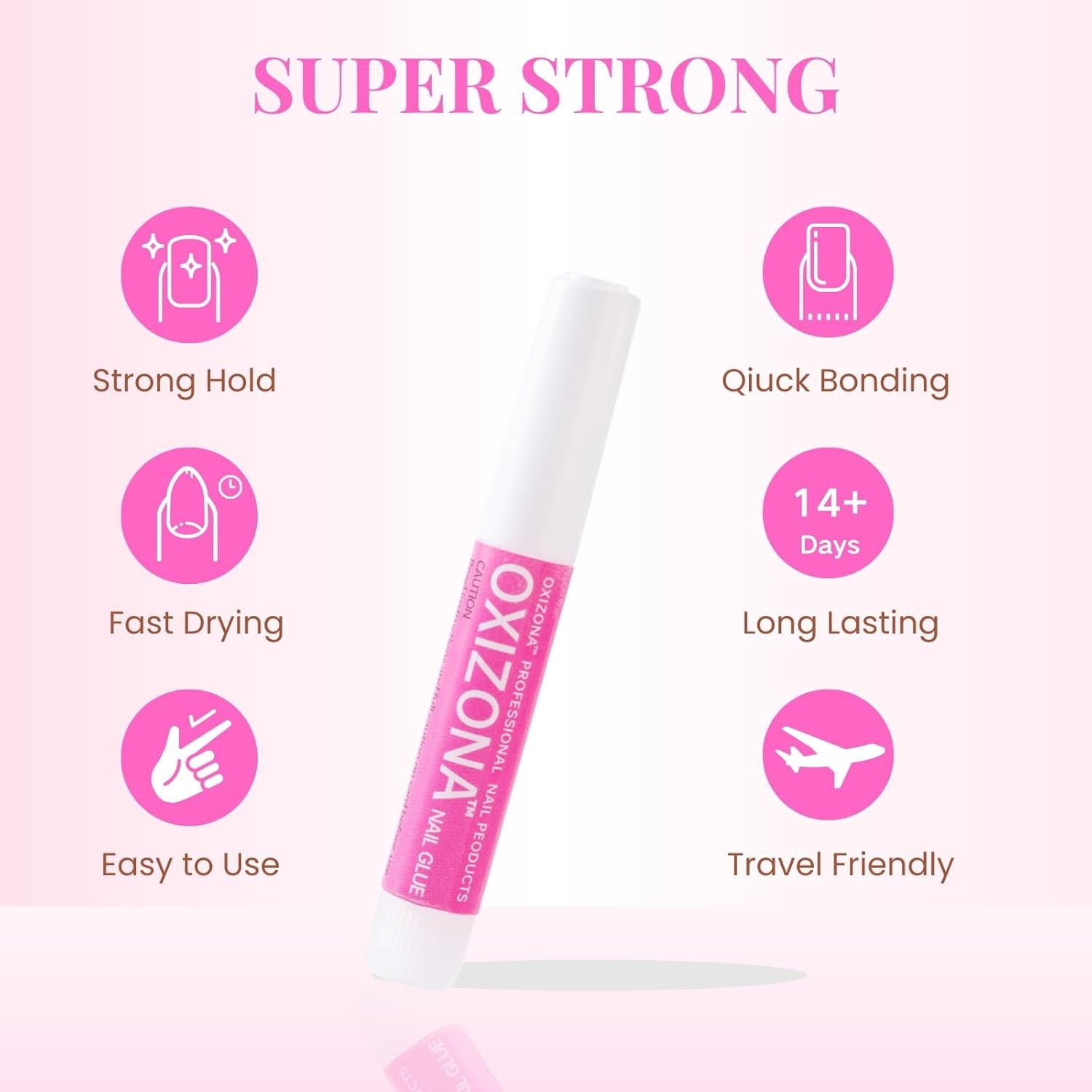 Professional Strong Nail Glue for Acrylic & Press-On Nails – Long Lasting & F…