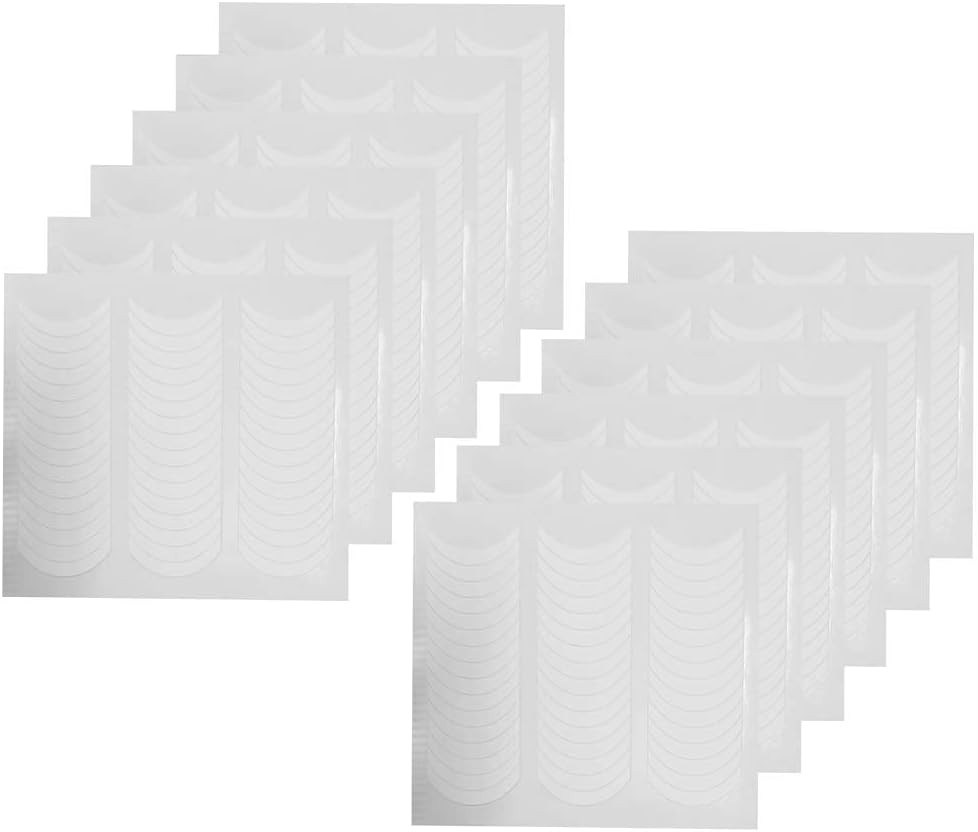 576Pcs 12 Sheets French Nail Self-Adhesive Stickers Stencils Manicure Nail Tips