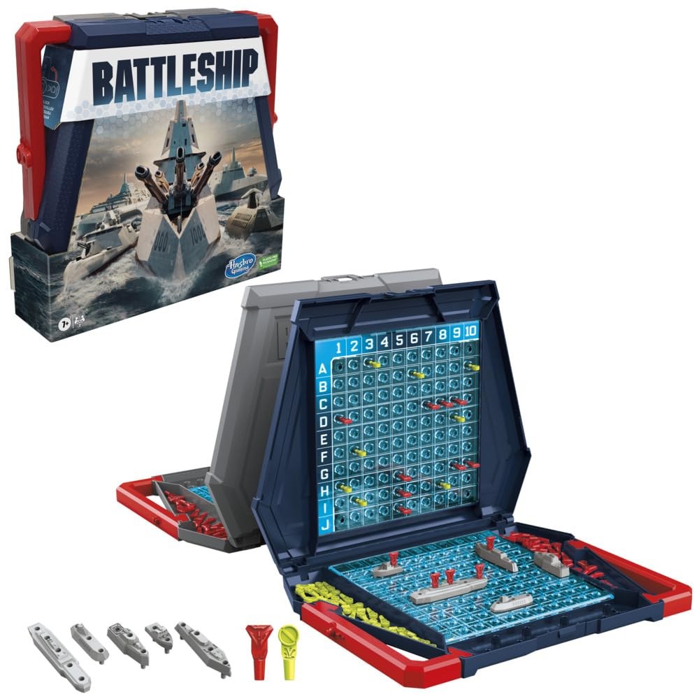 Hasbro Gaming Battleship Classic Board Game, Strategy One Size, Multicolor