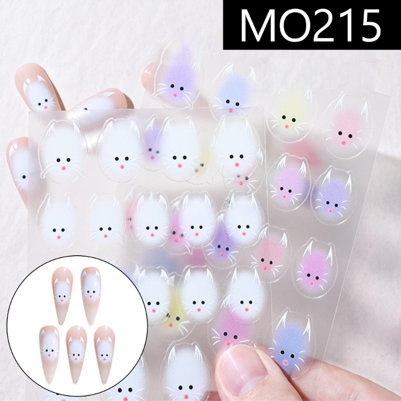 Lovely Cat Nail Art Stickers Cat Designs Nail Decals Cat Nail Art Decorations