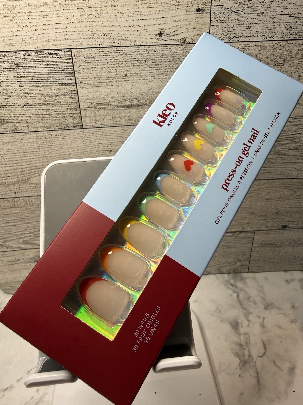 New Kleo Kolor Press-On Gel Nails 30-Pack~ Love Loud – Almond Shape