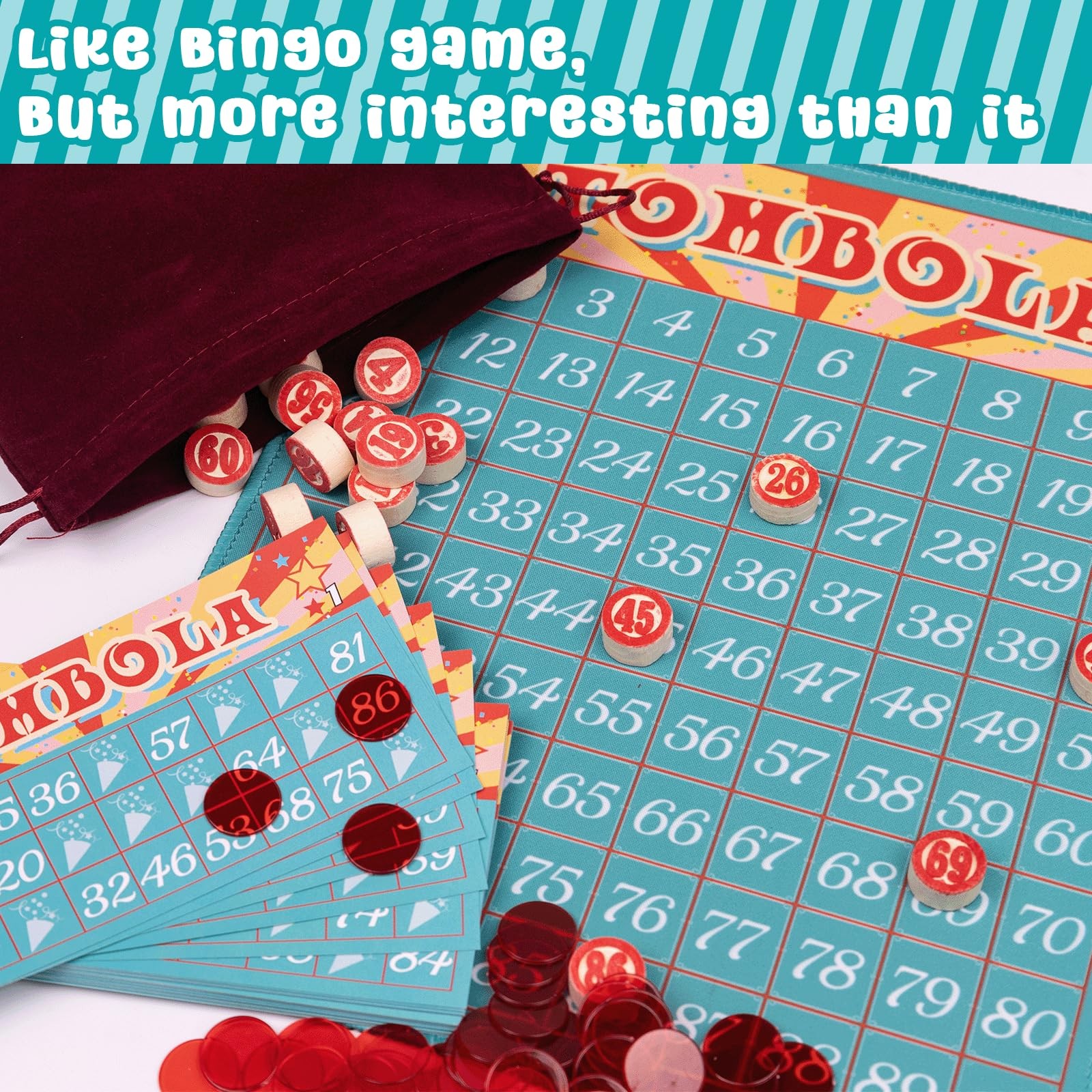 Extguds Tombola Bingo Game,Vintage Italian 6 inches x 7