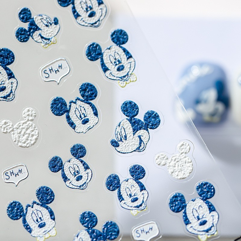 Blue Mickey Mouse Nail Stickers, Character Nail Decals (09)