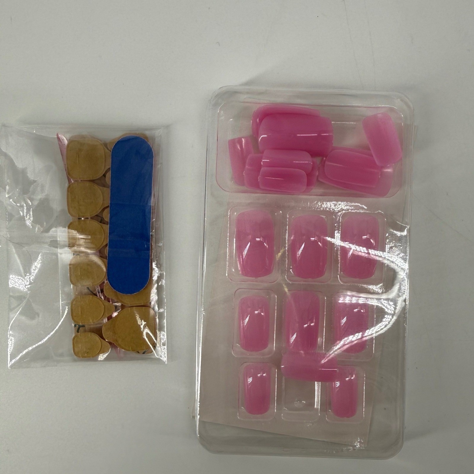 Babe Nail Co 3 pack Valentines Press On Nails Set Pink French Bow Heart Designs