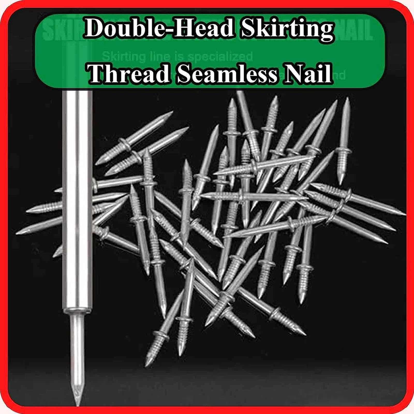 Shakven Double-Head Skirting Thread Seamless Nail | Double Ended Baseboard Invis