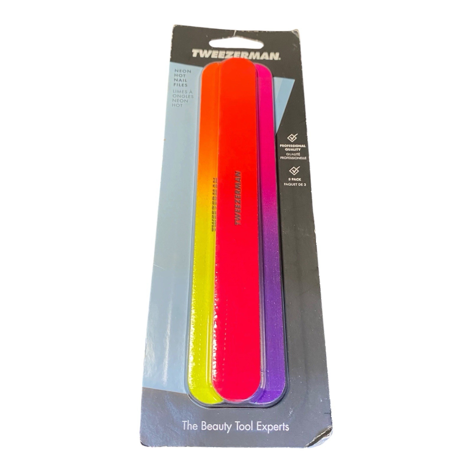 2 Pack- Tweezerman Neon Hot Nail Filemates Model No. 3466-R, 3 Count