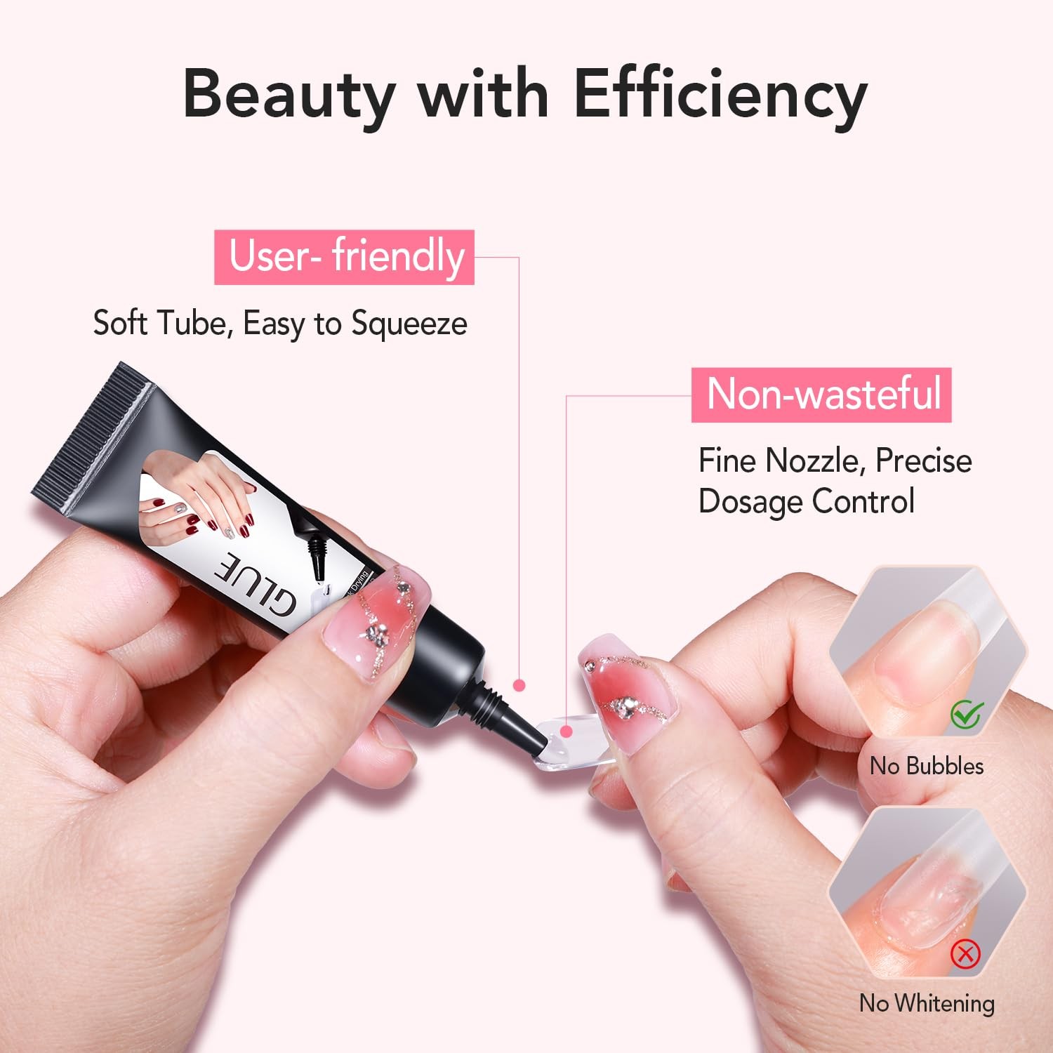 Curvlife Newly Upgraded Quick Drying 10g Semi Solid Nail Glue with 10ml…