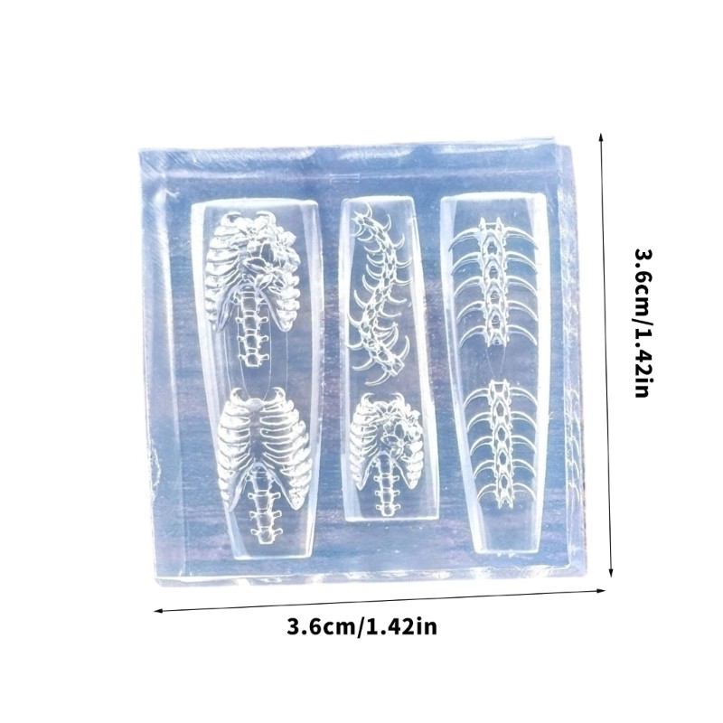 Stylish Silicone Nail Art Mold Ribs Spine Carving Templates for Nail Enthusiasts