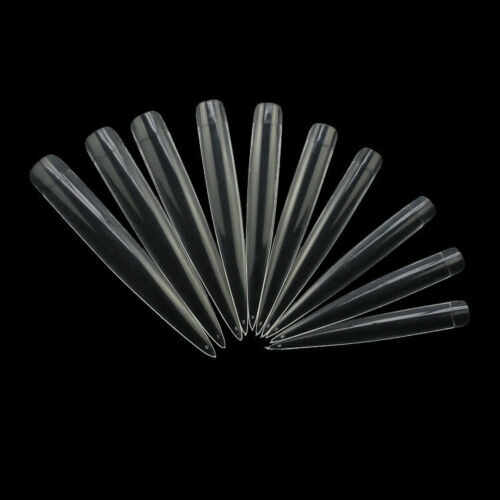 100Pcs Extra Long False Nail Art Tips Stiletto Pointy Square Curved Finger Nails