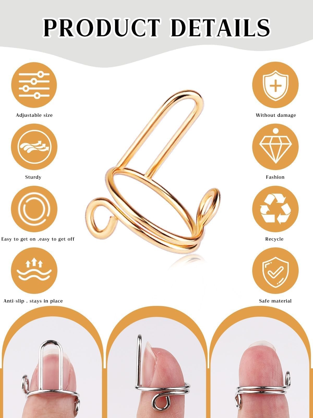 20PCS Adjustable Nail Rings Set – Adjustable Wudu Fingernail Rings Set With 1…