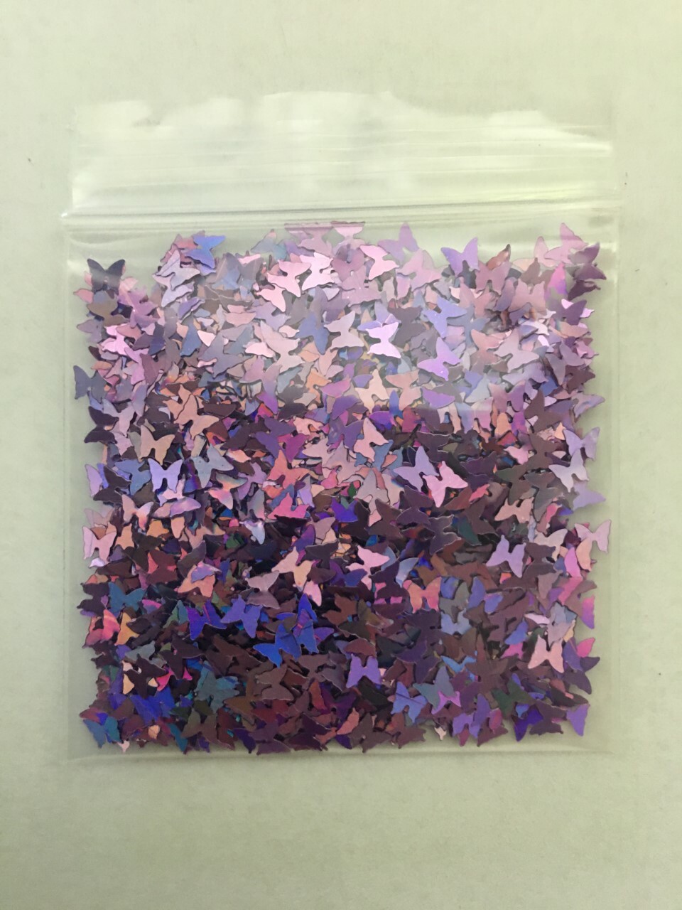 Butterfly Shape (Light PURPLE) 4mm Glitter 1Tbsp-4Nail Art Face Craft-US Seller