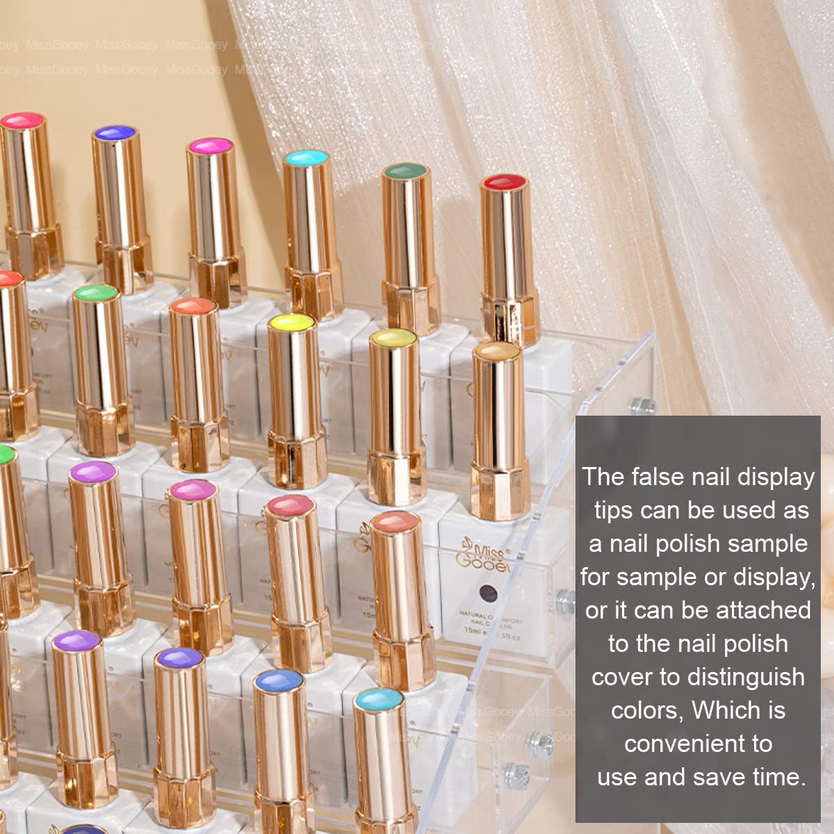 120pcs Color Display Tips, Clear Nail Art Display Chart Nail Polish Swatches …