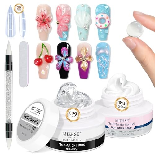 3D Nail Art Gel Clear and White Solid Builder Gel for Nails Clear& Milky White