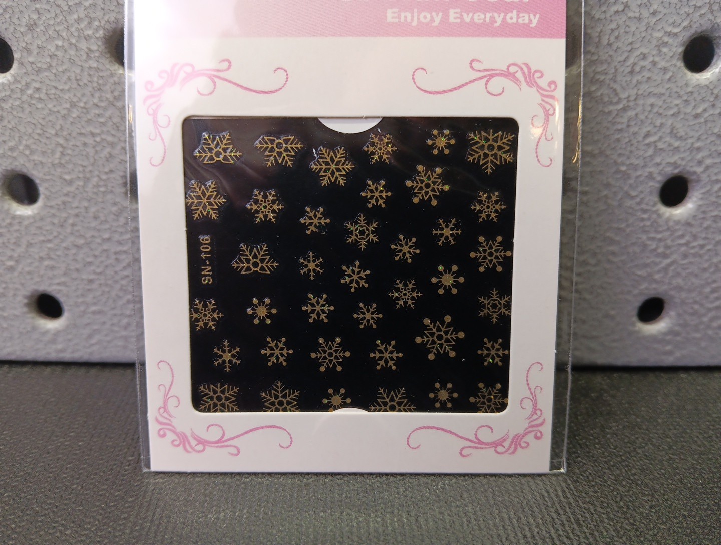 Snowflake Nail Stickers, Christmas 3D Self-Adhesive Nail Art Decals Snow (bn)