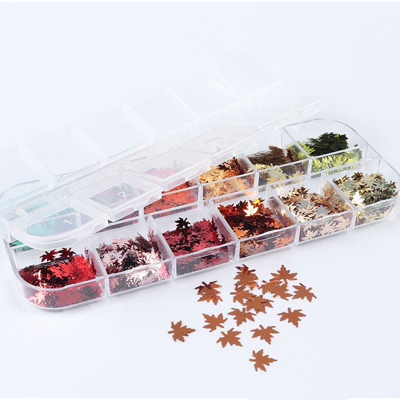 Maple Leaf Sequins Resin – Pumpkin Fall Tumbler Glitter DIY Resin Nail Art Decor