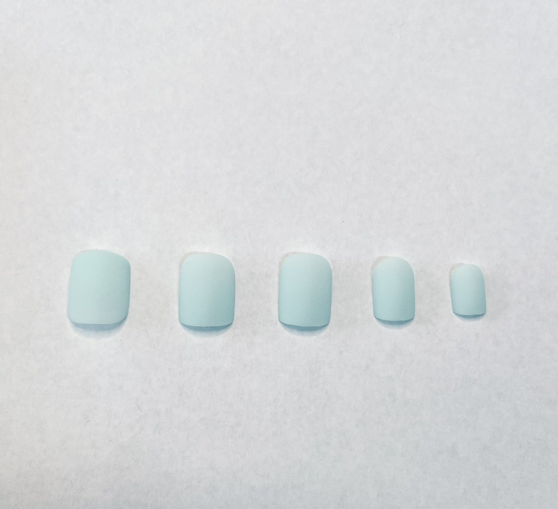 Matte Sky Mint Press On Nail