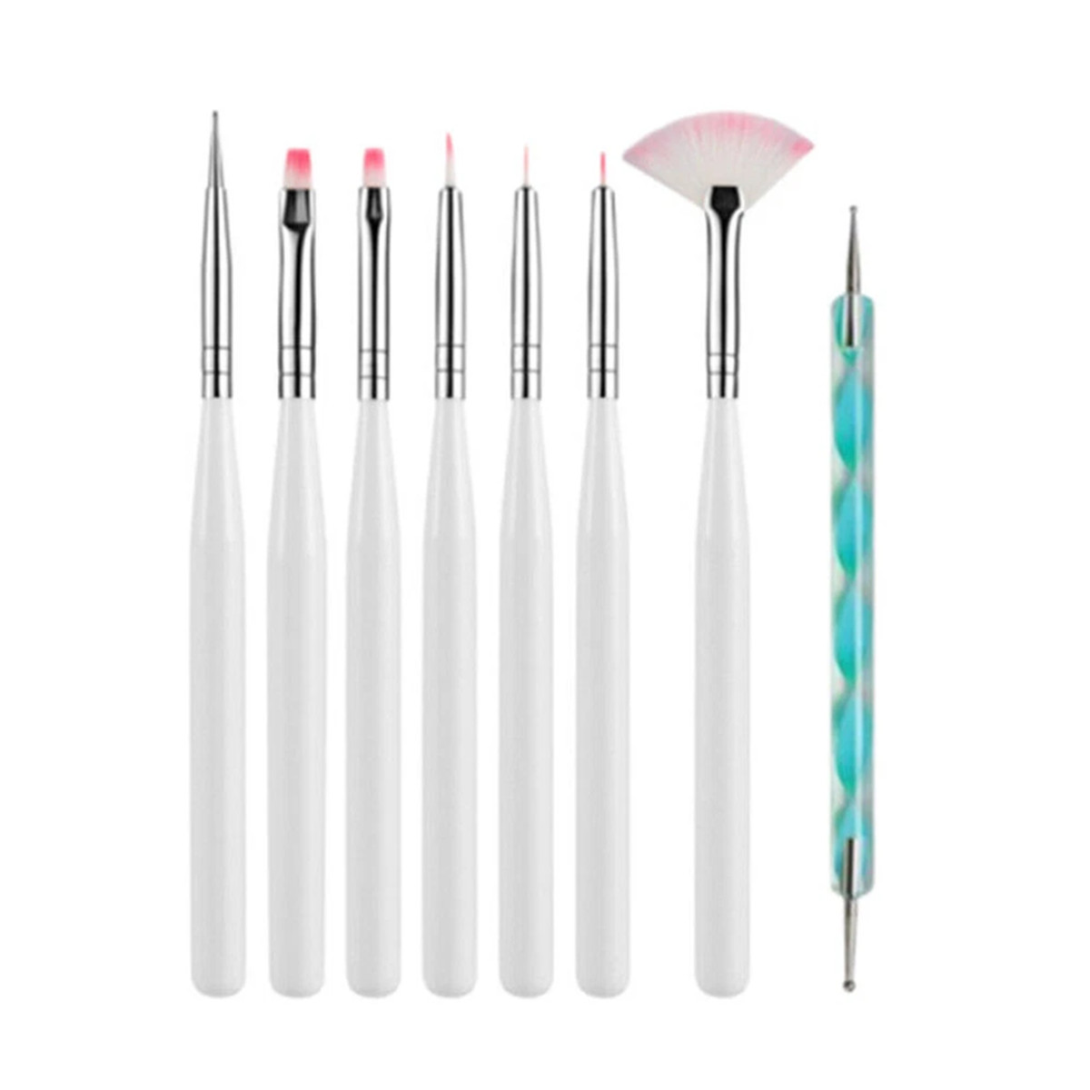 Nail Art Design Dotting Painting Drawing Polish Brush Pen Tools Acrylic 8 PCS US