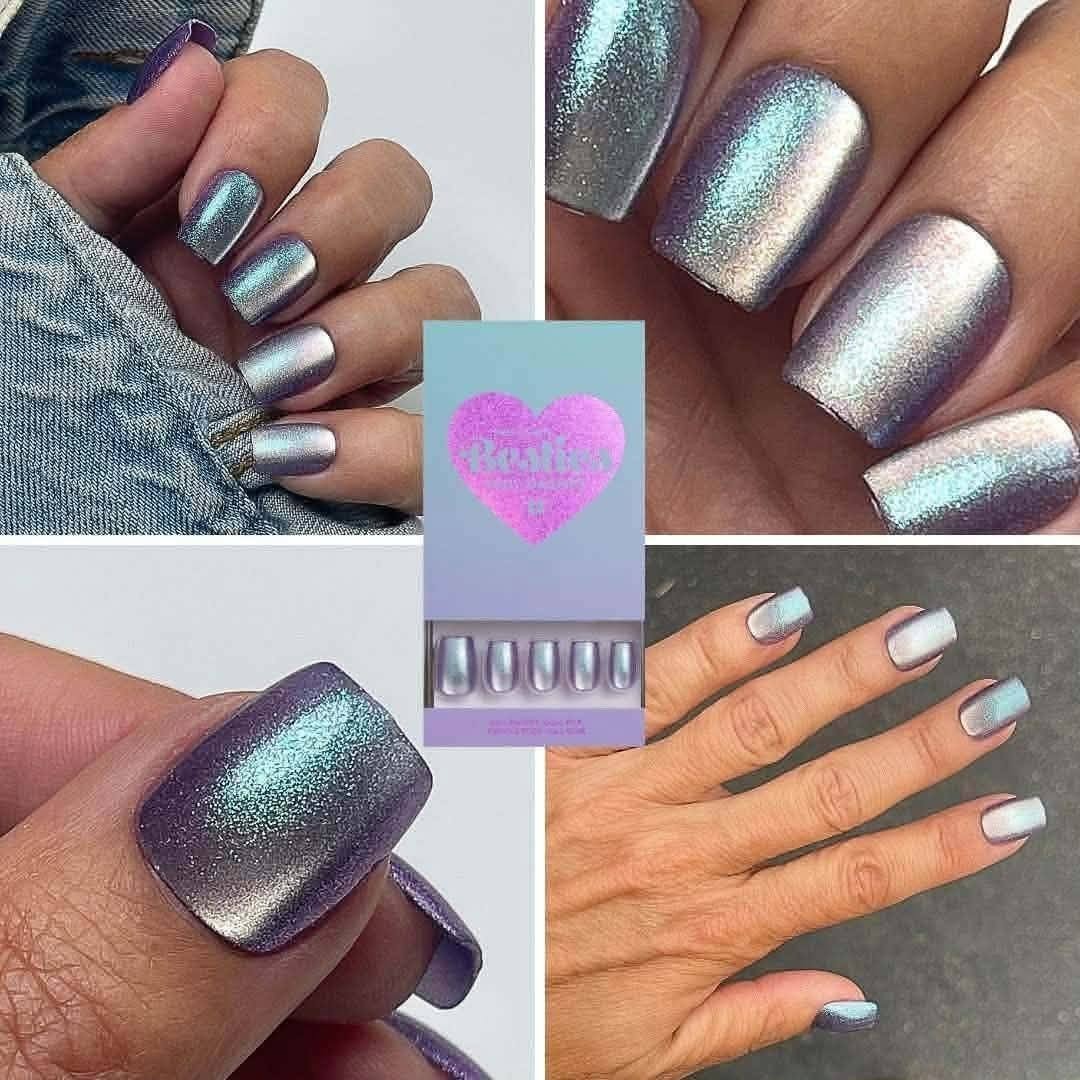 Red Aspen Press On Nails-Sparkle & Shine Bestie, McKenna Short Coffin