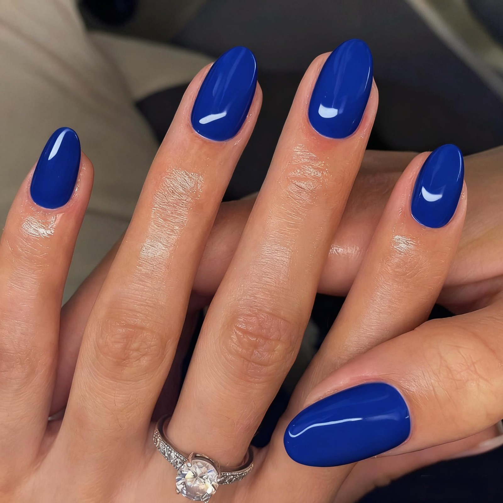 KQueenest Upgrade Thick Acrylic 0.04 Fl Oz (Pack of 24), oval royal blue