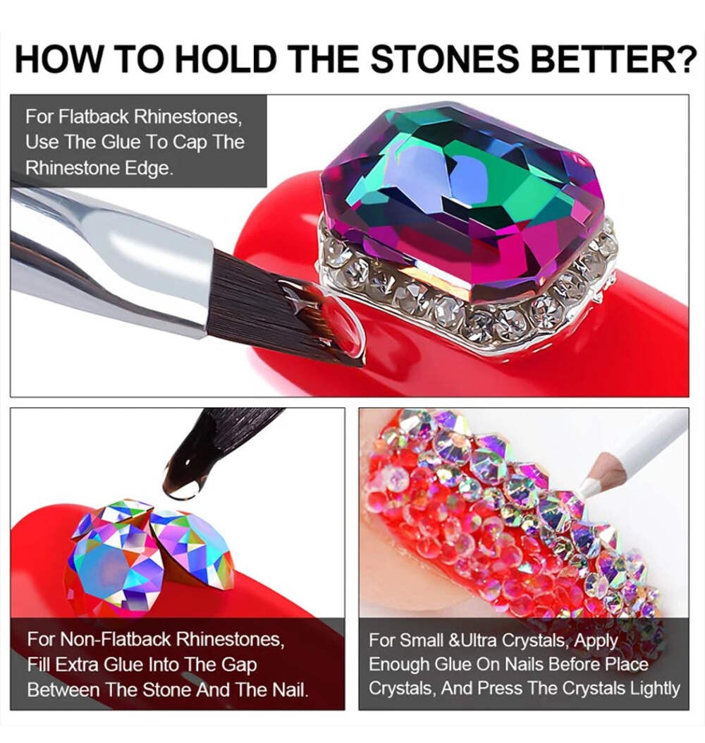CHUNSHU Super Strong Sticky Nail Glue Gel For Rhinestones Nail Art Decorations 1