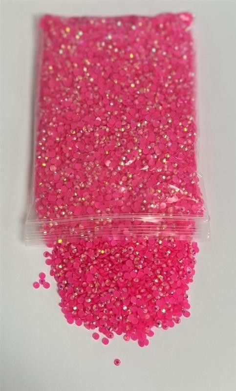 5 Pack Multicolor 3mm Round Flat Back Rainbow Resin Nail Jewelry Crafting Gems