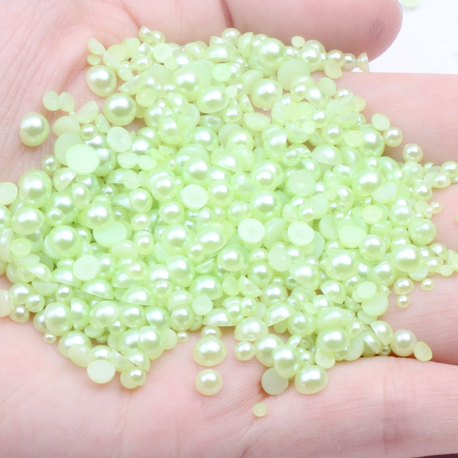 10,000 pcs Acrylic Tiny Half Pearl Flatback Round Bead 1.5mm Nail Art Tips