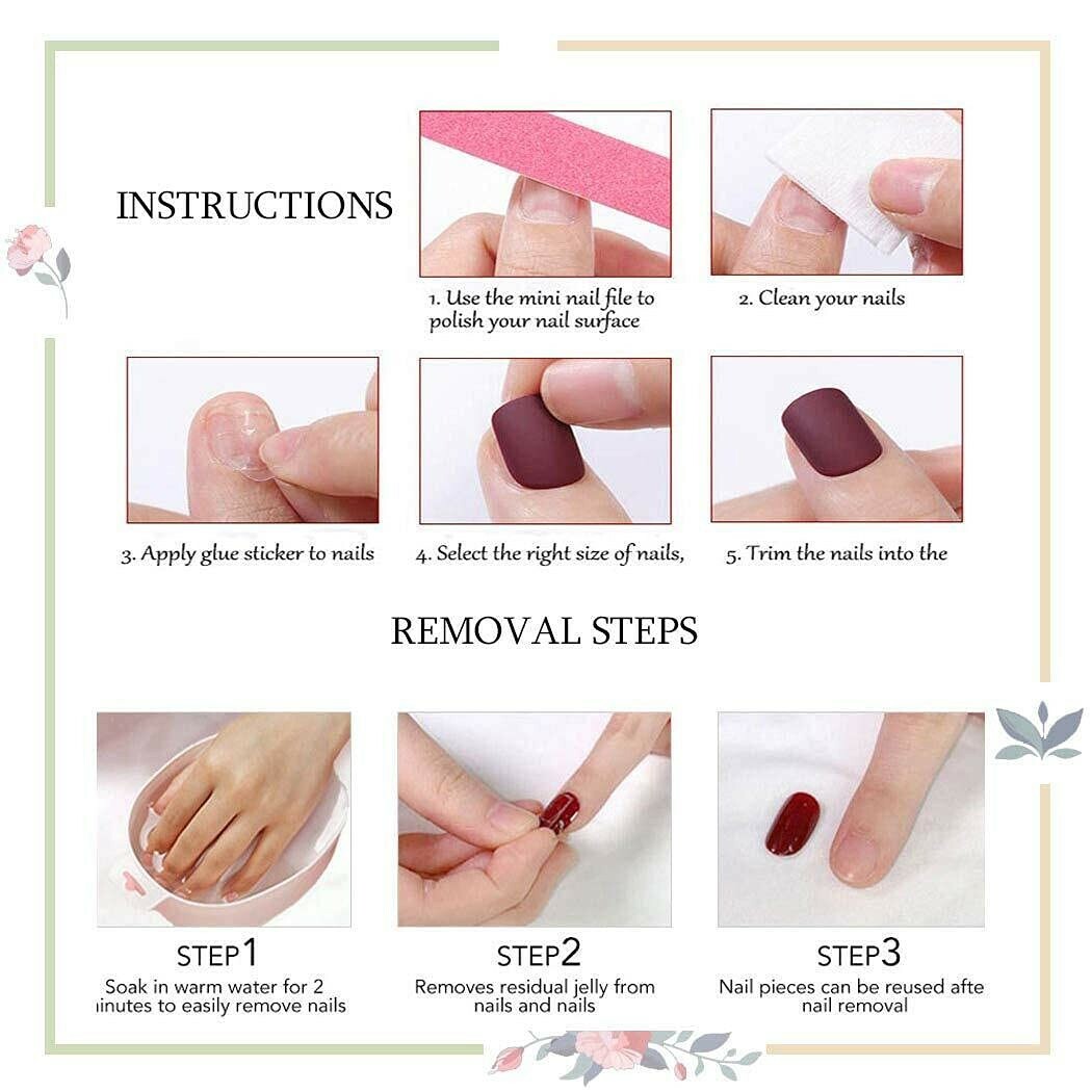 Glossy Press on Nails Long Coffin Fake Nails Tips Full Cover Ballerina Acrylic