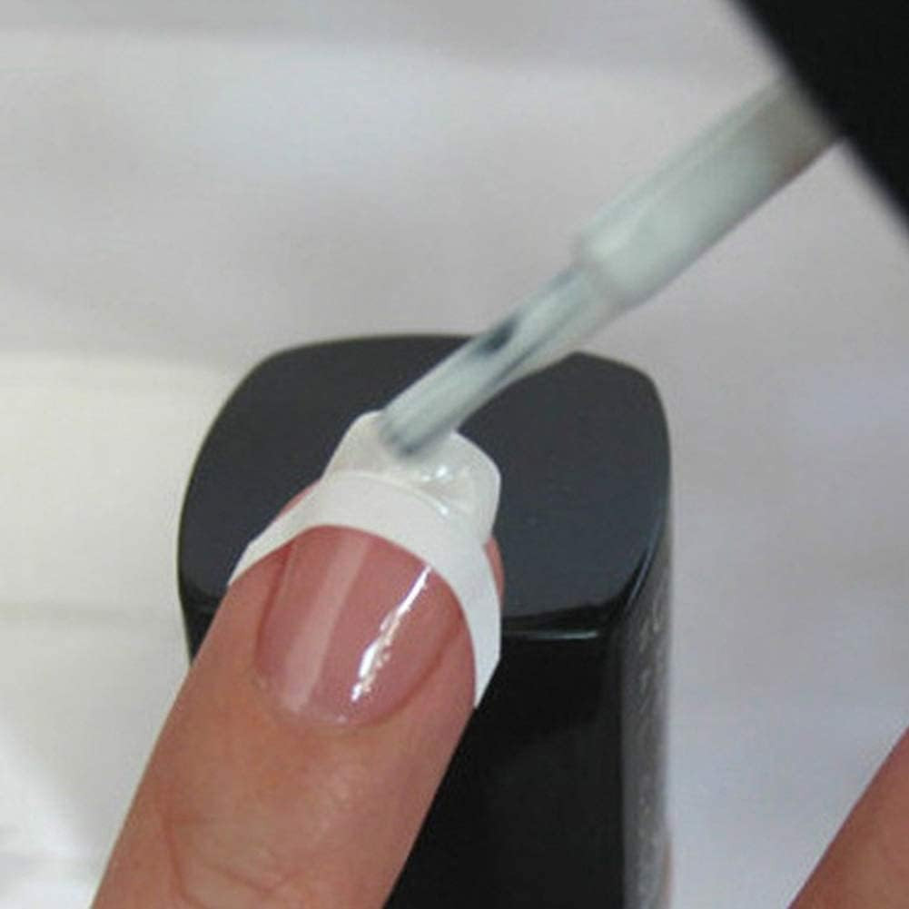 5 Sheets 240 Pcs White French Manicure Nail Art Stickers Strips, Guide Moon Shap