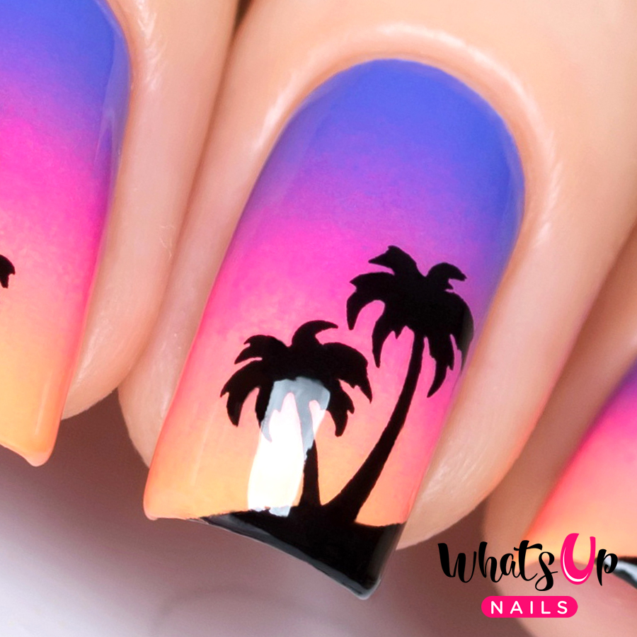 Palm Stencils for sunset nails, nail art, nail vinyls